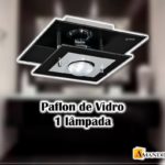 Plafon de Vidro Preto